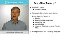 Sale of Real Property (Land) - Explained Instructional Video