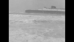 Small motorboats take part in the rescue efforts of stranded French Liner Champollion offshore from Beirut, Lebanon News Clip