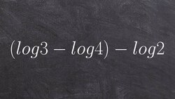 Condensing a logarithmic expression with parenthesis Instructional Video