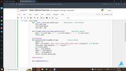 Python for OOP - The A to Z OOP Python Programming Course - Exercise on Static Method (Part 3) Instructional Video