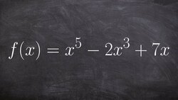 Learn to Show When a Function is Odd Algebraically Instructional Video