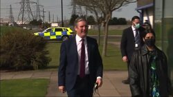 Sir Keir Starmer arriving at Hartlepool Power Station News Clip