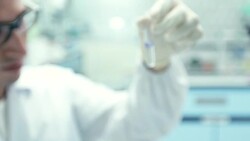 Scientist finding a cure in laboratory, Concept science and technology , Research in the laboratory Stock Footage