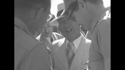 South Korean President Syngman Rhee departs ceremony in Seoul honoring General James Van Fleet in 1952 News Clip