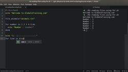 Bash Shell Scripting - Reading Files Using "for" Instructional Video