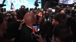 CLEAN : Macron supporters 'reassured' by result of first round of presidential election News Clip
