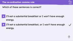 Using the comma rule in compound sentences Instructional Video