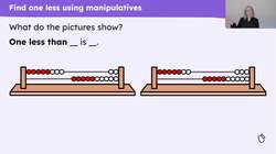 One less with manipulatives and counting Instructional Video