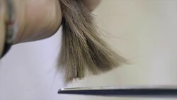 Hair Cut in Barber shop Stock Footage