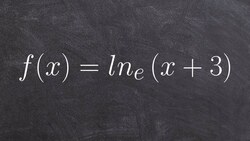 Learn how to graph the natural log function with a horizontal shift Instructional Video