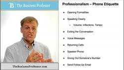 Professionalism - Phone Etiquette Instructional Video