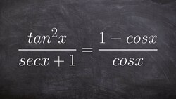 Verifying a trigonometric identity Instructional Video