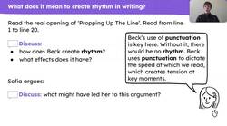 Using sentence structure to create rhythm in writing about World War One Instructional Video