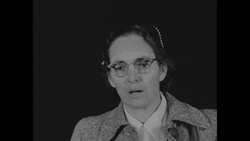 Portia Howe holds press conference at Washington DC airport during trip to convince her son, a Korean War POW, to repatriate News Clip