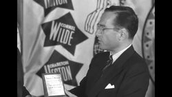 Producer-director Cecil B. DeMille receives award in Hollywood from "American Weekly" magazine for his movie "The Greatest Show on Earth" News Clip