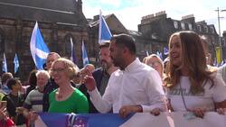 Scotland First Minister leads independence march in Edinburgh News Clip