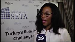 Malcolm X’s daughter praises Turkey’s humanitarian works Stock Footage