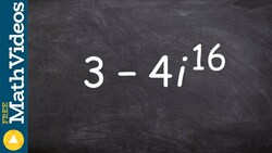 Simplifying an expression where i is raised to a larger power Instructional Video