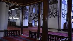 Interior the Ulu Mosque of Bursa Stock Footage