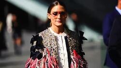 Street Style - PFW September 2018 Stock Footage