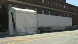 CLEAN : Brooklyn hospital gets refrigerated truck to deal with coronavirus death toll News Clip