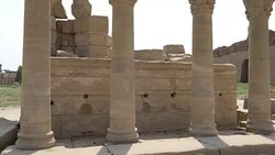Interior of Dendera temple or Temple of Hathor. Egypt. Dendera, Denderah, is a small town in Egypt. Dendera Temple complex, one of the best-preserved temple sites from ancient Upper Egypt. Stock Footage