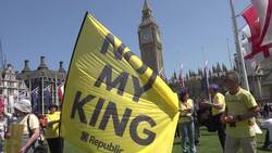 Campaign groups protest the Government's policy on strikes in Parliament Square News Clip