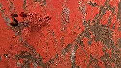 stressfree living word carved in a red wall Stock Footage