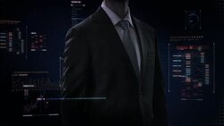 Businessman touching graphic user interface, Futuristic digital display, grow artificial intelligence. 4k movie. Stock Footage