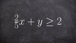 Graphing a linear inequality when your variables are on the same side Instructional Video