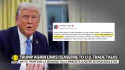 Trump says US stopped India-Pakistan tensions from escalating News Clip