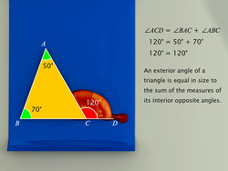 Exterior Angle Property of a Triangle Instructional Video