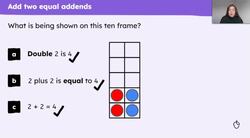 Double numbers and explain what doubling means Instructional Video