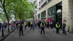 Anti-racism protesters gather in Bristol as police brace for protests and counter-protests across England News Clip