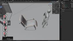 Mastering the Art of Isometric Room Design in Blender 3 - Texturing 3D Retro Chair Instructional Video