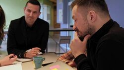 Creative discussion at the office Stock Footage