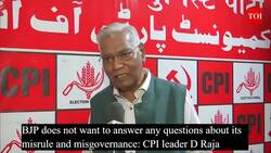 CPI leader D Raja says BJP should raise issues related to livelihood of people News Clip