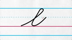 Lowercase Cursive Letter l Instructional Video