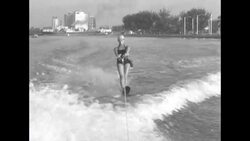 Delores Kipple water skis from Miami to Nassau, Bahama Islands, on one ski News Clip