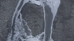 Aerials of retreating glaciers and exposed tundra News Clip