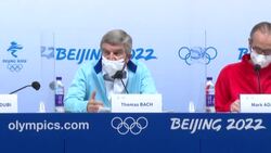 CLEAN : IOC's Bach says Valieva's coach 'chilling' after Olympic collapse News Clip