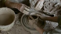 Hands of Artisans Making Pottery Stock Footage