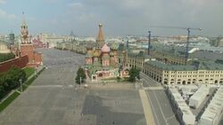 Drone's Eye View of Moscow's Historical St. Basil's Cathedral Stock Footage