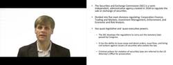 Understanding the Securities and Exchange Commission Instructional Video