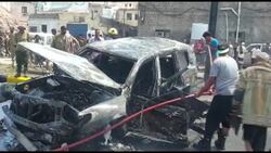 CLEAN : Aftermath images of blast site targeting Aden governor News Clip