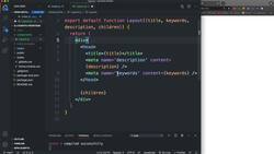 Next.js from Development to Deployment - Head Tags and Layout Instructional Video