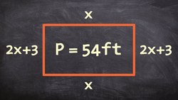 Word problem dealing with perimeter of a rectangle - Free Math videos Instructional Video
