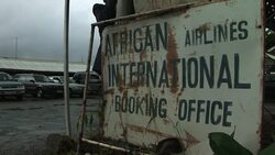 Flying Kenya to Juba, South Sudan Stock Footage