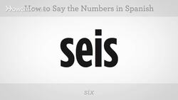 How to Say Numbers in Spanish Instructional Video