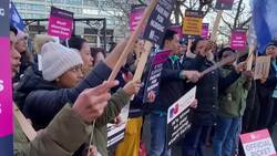 Nurses strike in central London News Clip
